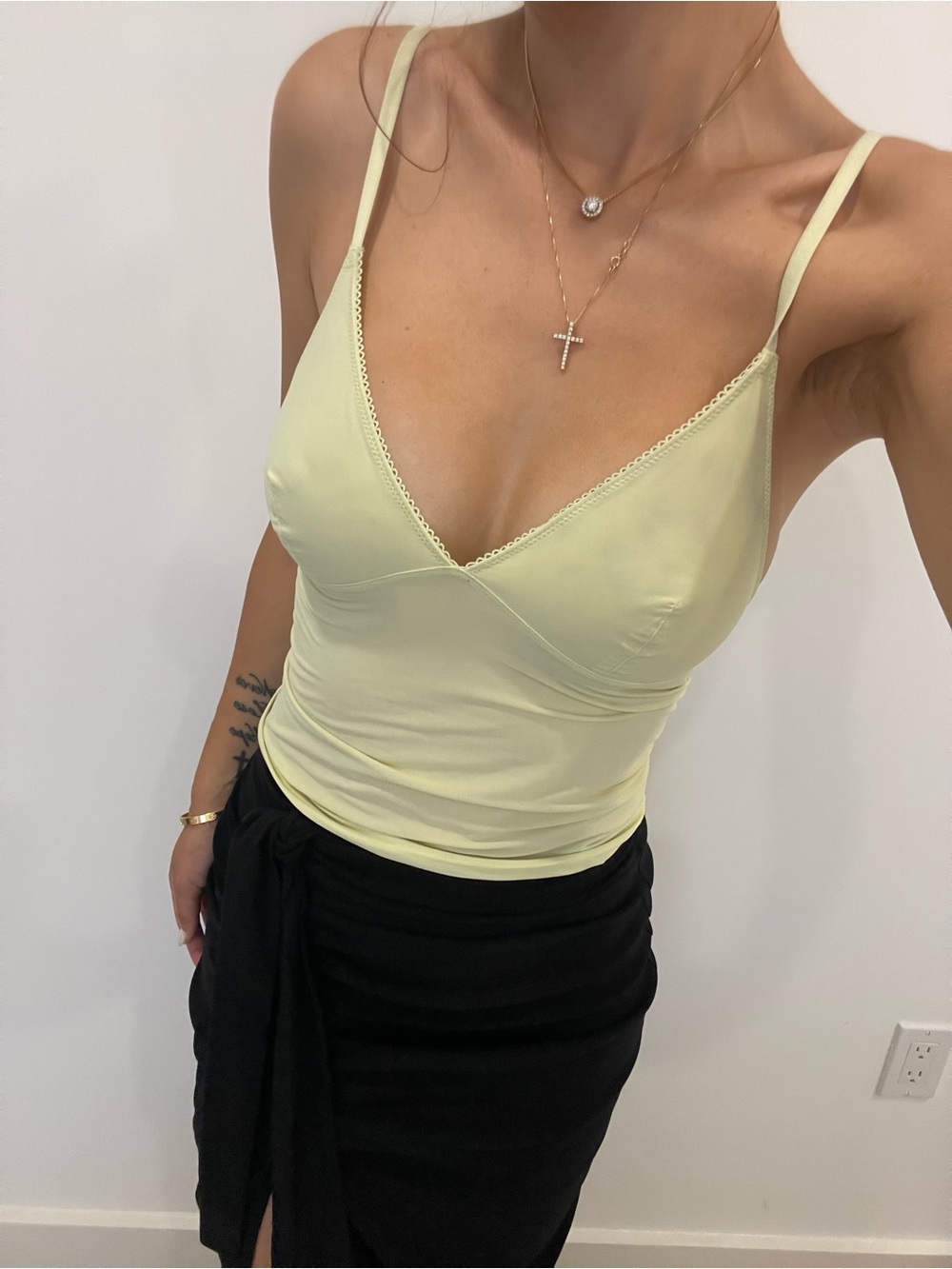 Urban outfitters green mesh cami top